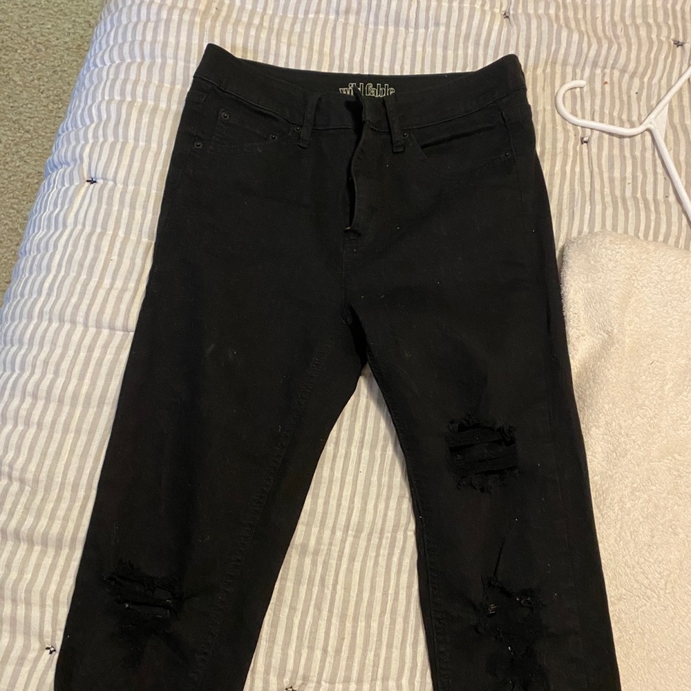 Black Ripped Skinny Jeans - Picture 4 of 4